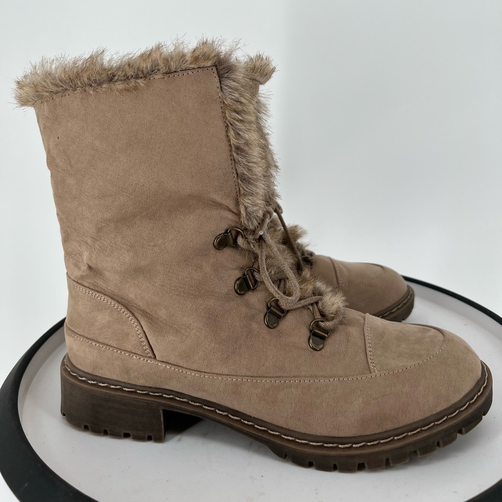 G. H.‎ BASS VEGAN SUEDE AND FAUX FUR BOOTS